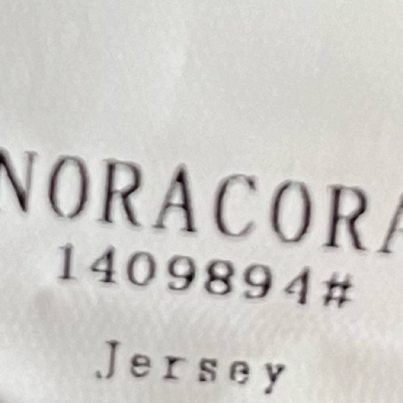 NWT vibrant impressionist block print long sleeve tee, red orange Noracora, Sz S - Picture 6 of 10